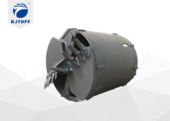 Double Cutter Double Bottom Straight Clay Drilling Bucket For  Drill Rig Machine