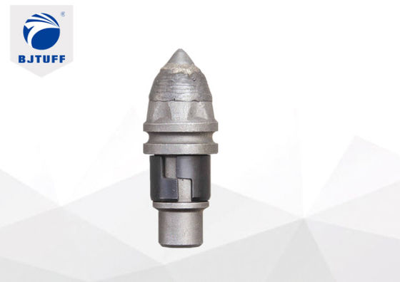 Foundation Bullet Teeth 42CrMo Round Shank Chisel With Alloy Holder